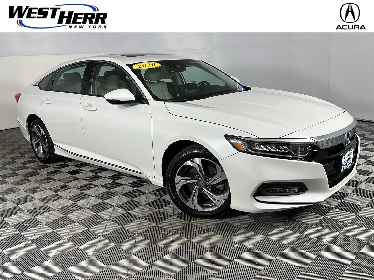 Used 2020 Platinum White Pearl Honda EX-L image 1