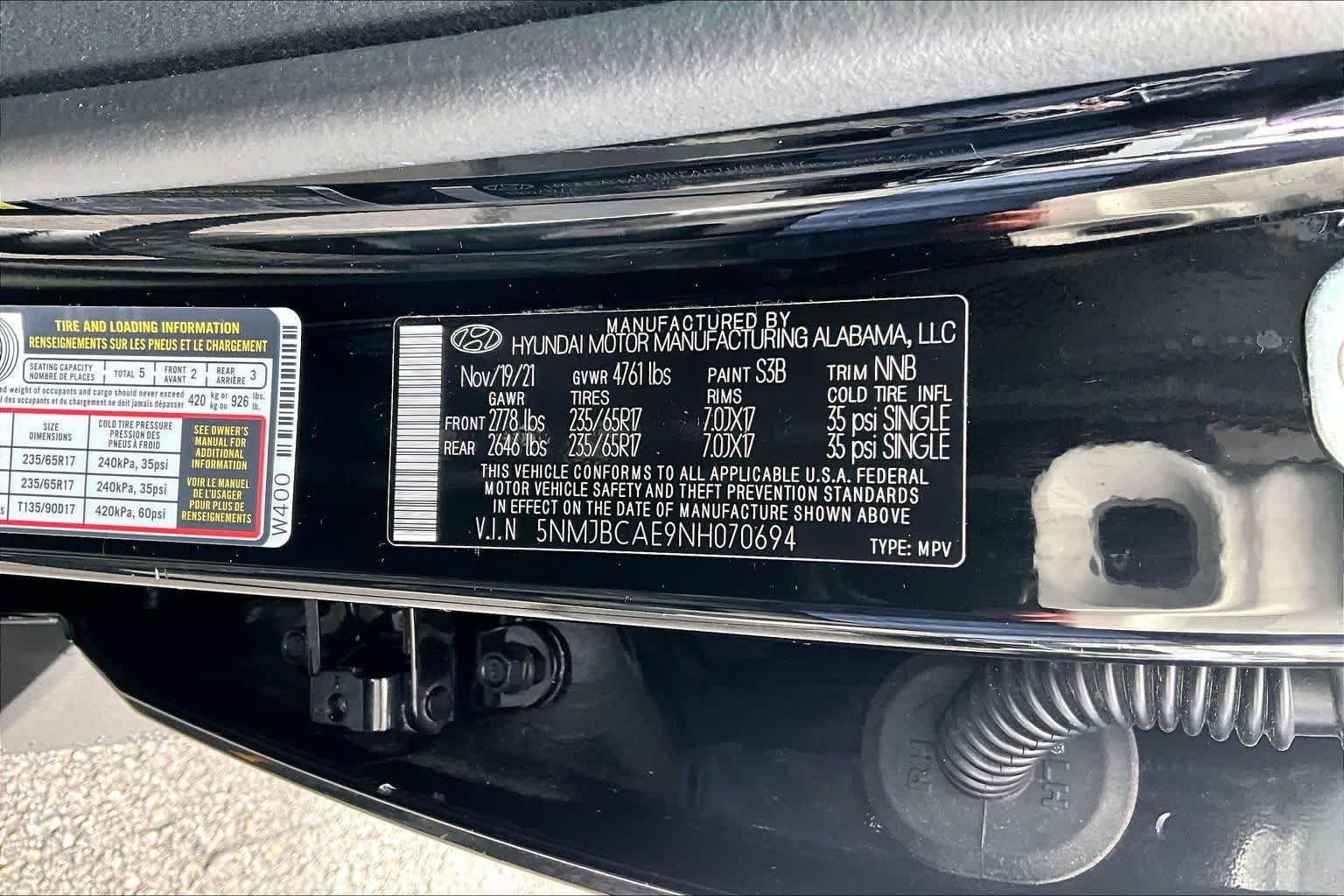 Used 2022 Phantom Black Hyundai SEL image 46
