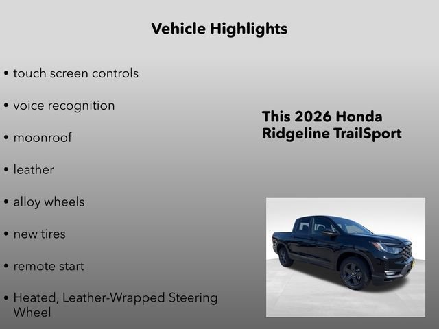 New 2026 Crystal Black Pearl Honda TrailSport image 15