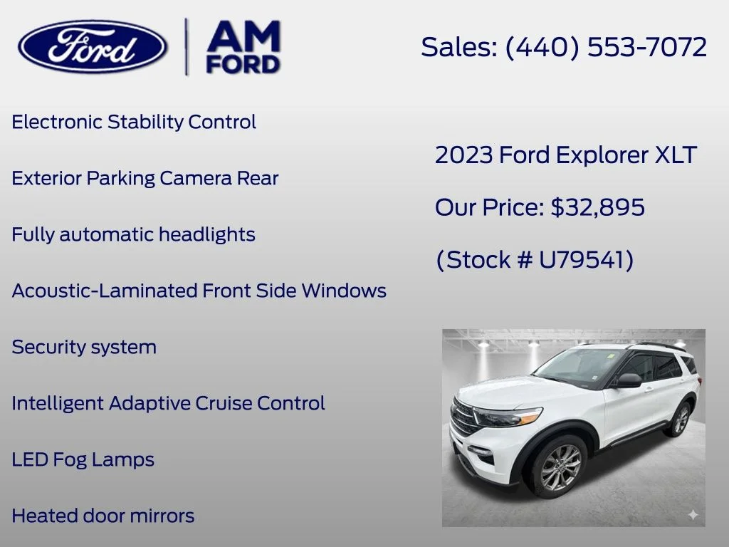 Certified Used 2023 White Metallic Ford XLT image 26