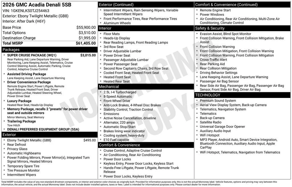 Used 2026 Ebony Twilight Metallic GMC Denali image 39