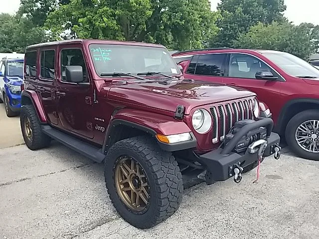 Used 2021 Red Jeep Unlimited Sahara image 2