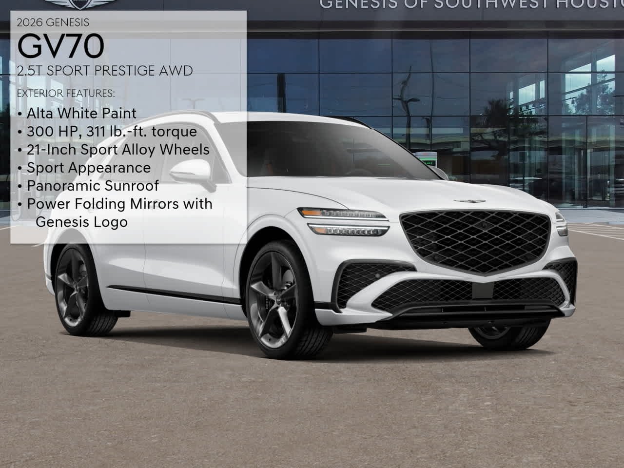 New 2026 Alta White Genesis 2.5T Sport Prestige image 3