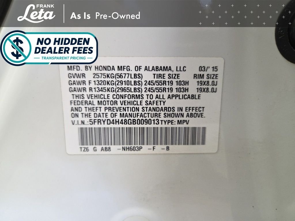 Used 2016 White Diamond Pearl Acura  image 27