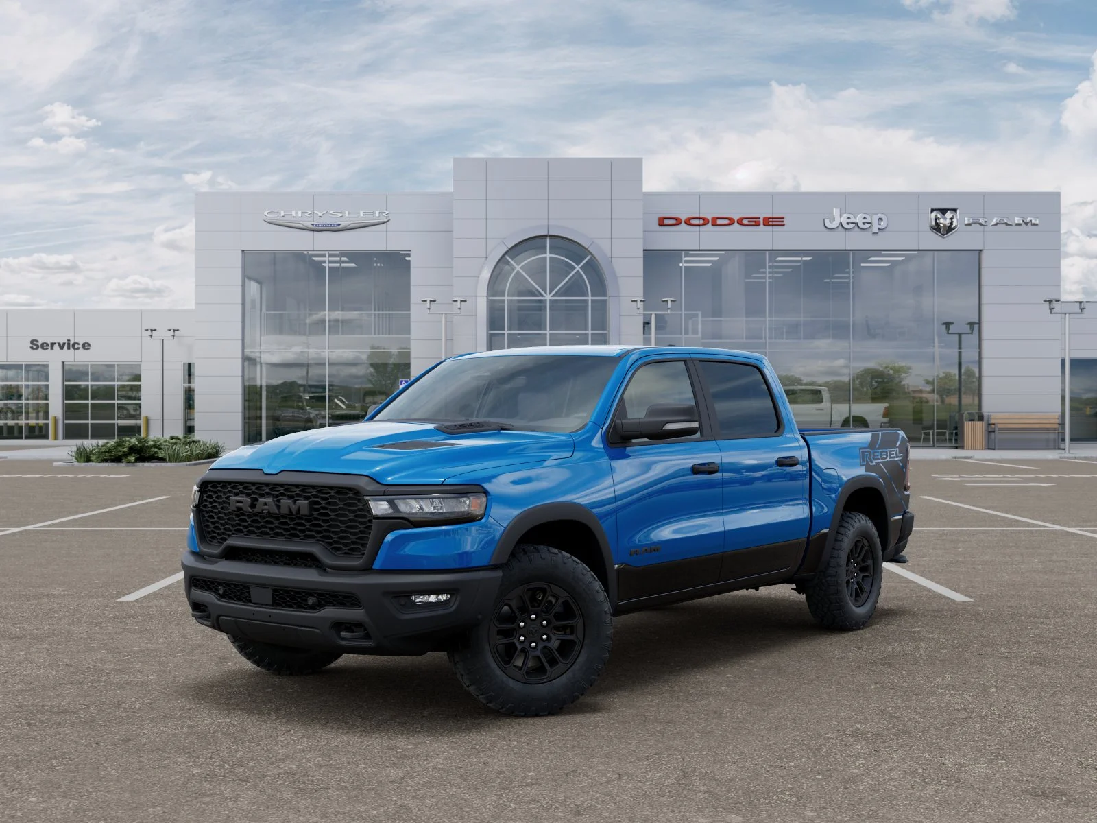 New 2026 Hydro Blue Pearl-Coat Exterior Paint RAM Rebel image 29