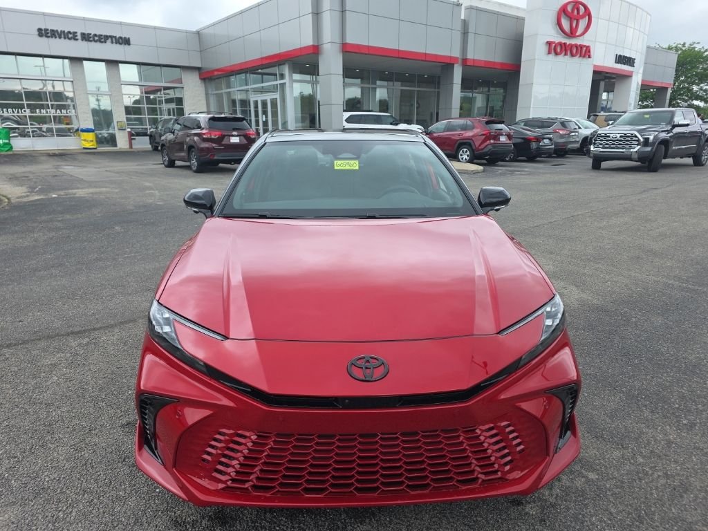 New 2026 Supersonic Red with Midnight Black Metallic roof Toyota XSE image 3