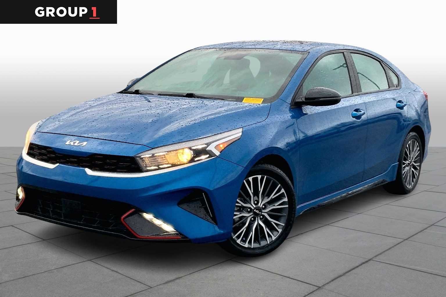 Sporty Blue 2023 Kia Forte GT-Line FWD Sedan Front-Wheel Drive