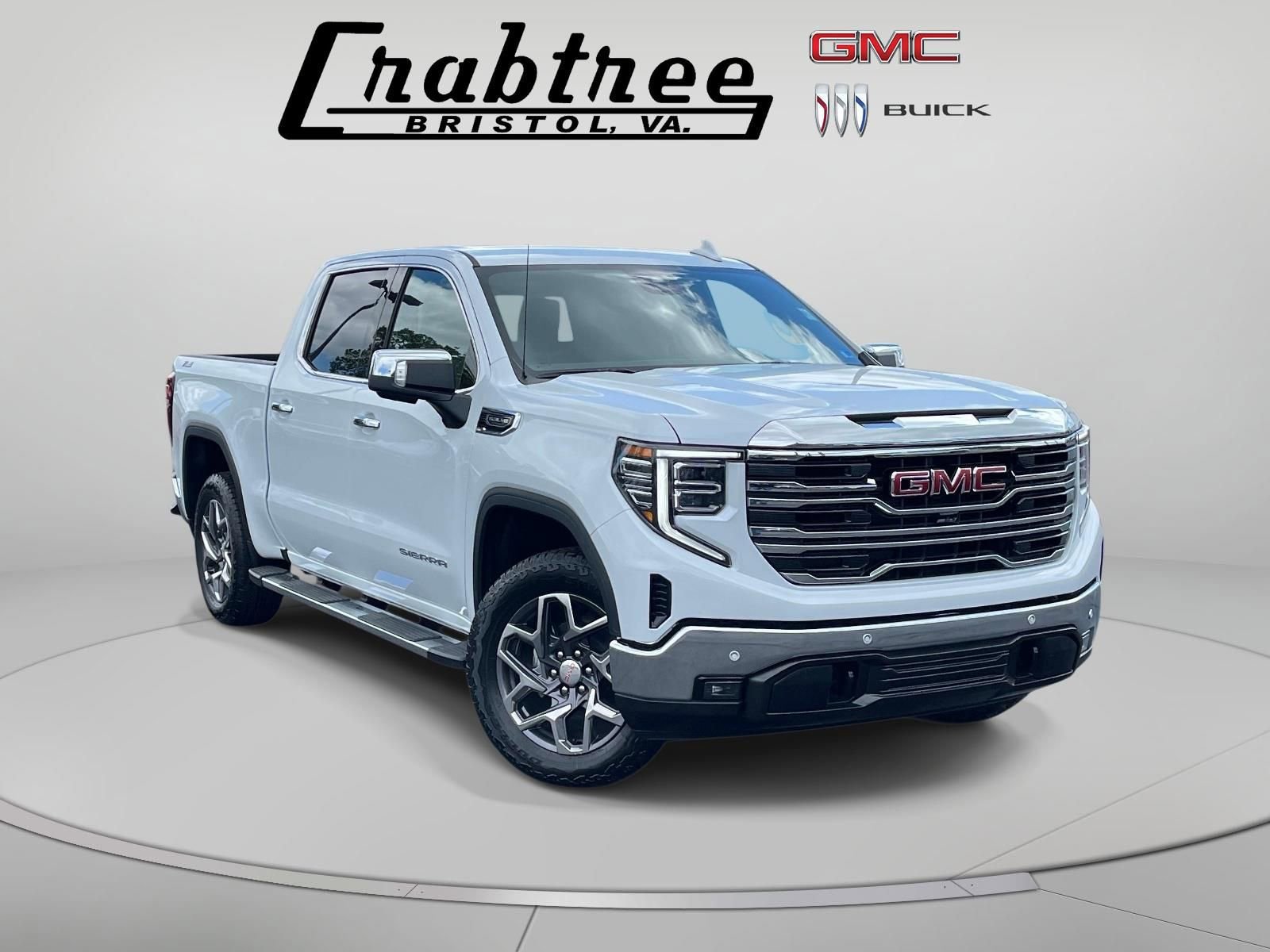 New 2026 Glacier White Tricoat GMC SLT image 1
