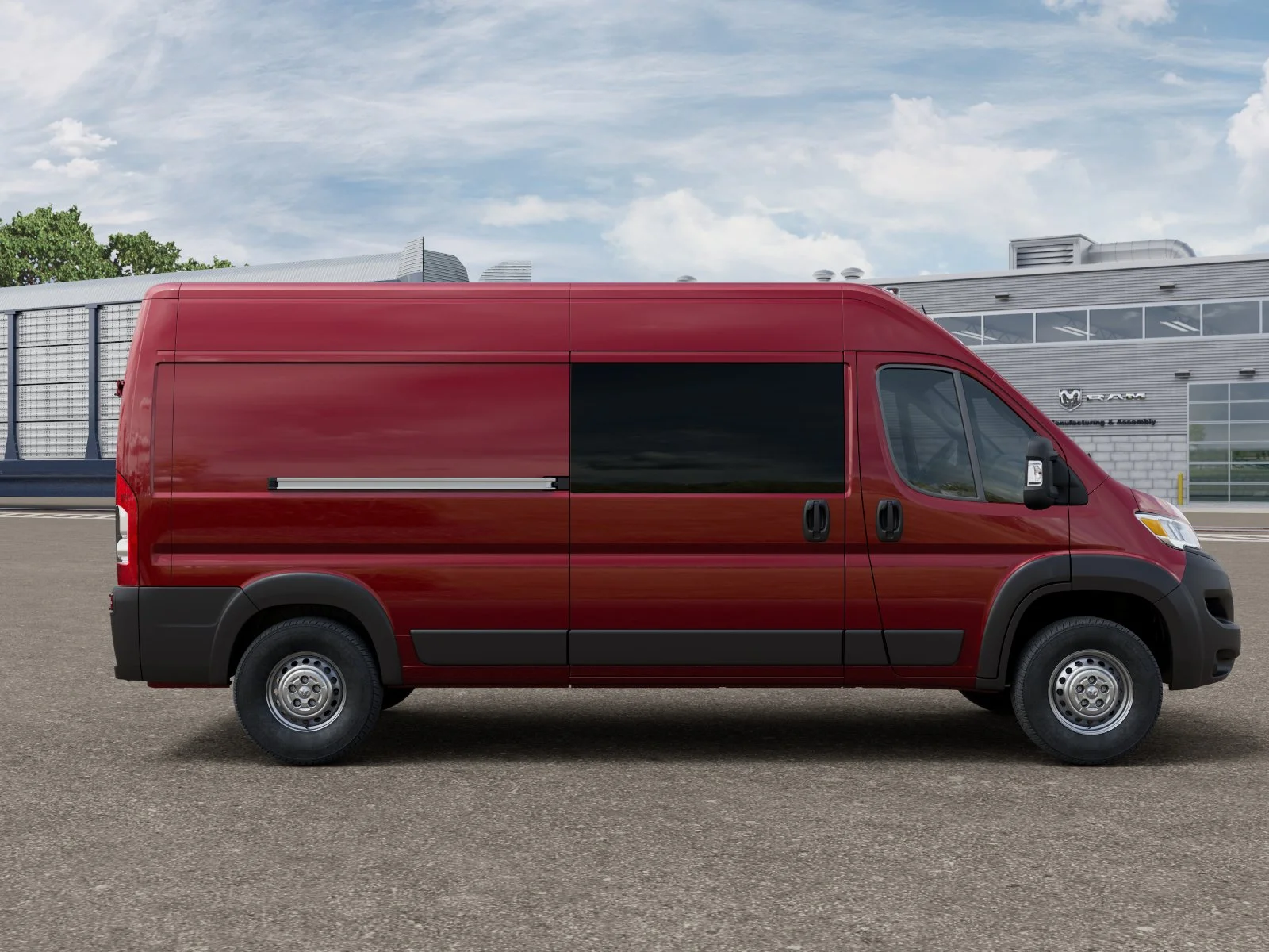 New 2026 Deep Cherry Red Crystal Pearl-Coat Exterior Paint RAM Tradesman image 12
