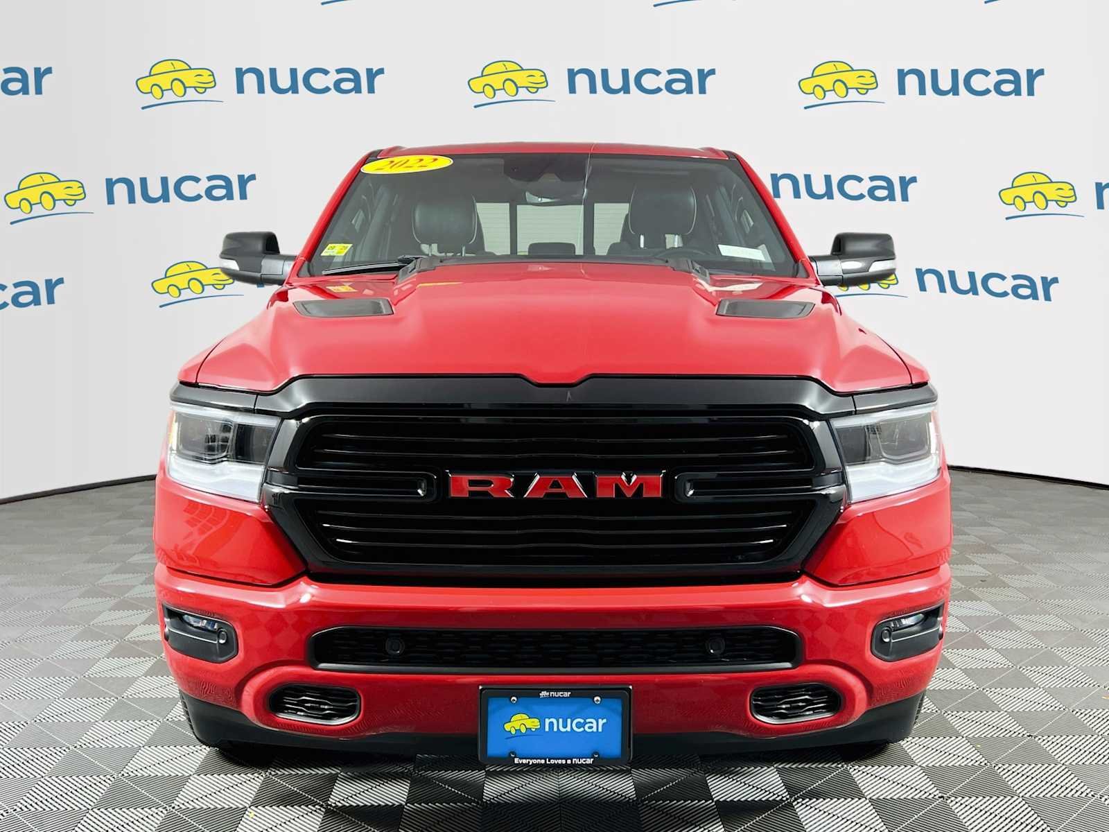 Used 2022 Flame Red Clearcoat Ram Laramie image 2