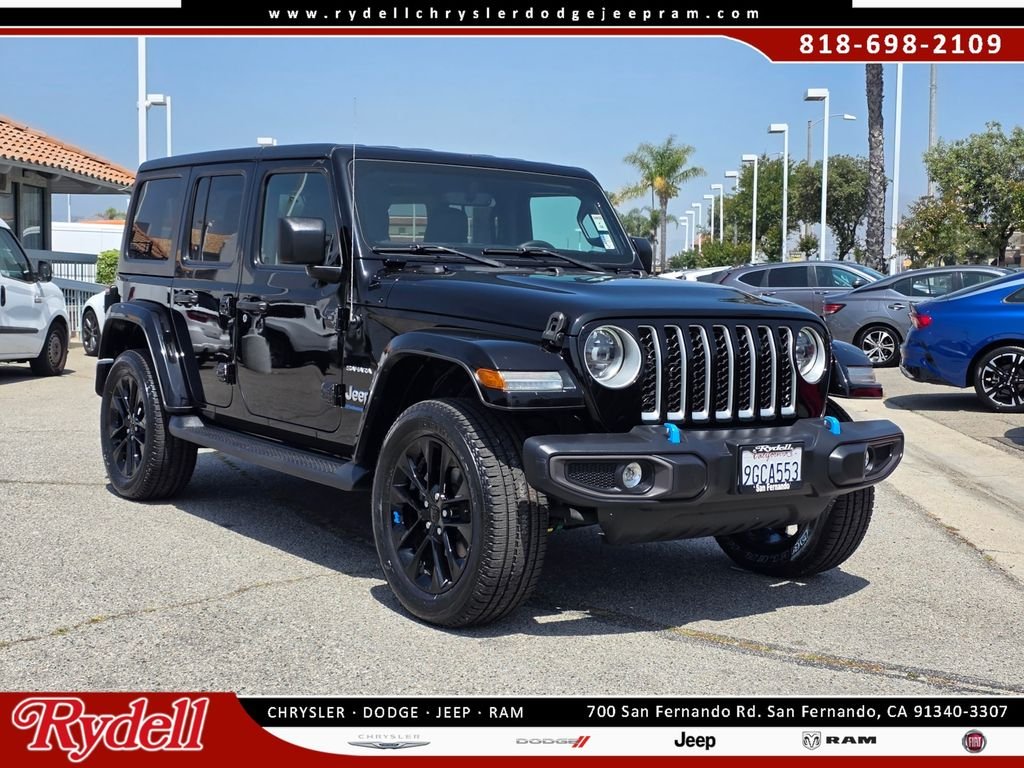 Black 2023 Jeep Wrangler 4xe Sahara 4WD SUV / Crossover Four-Wheel Drive
