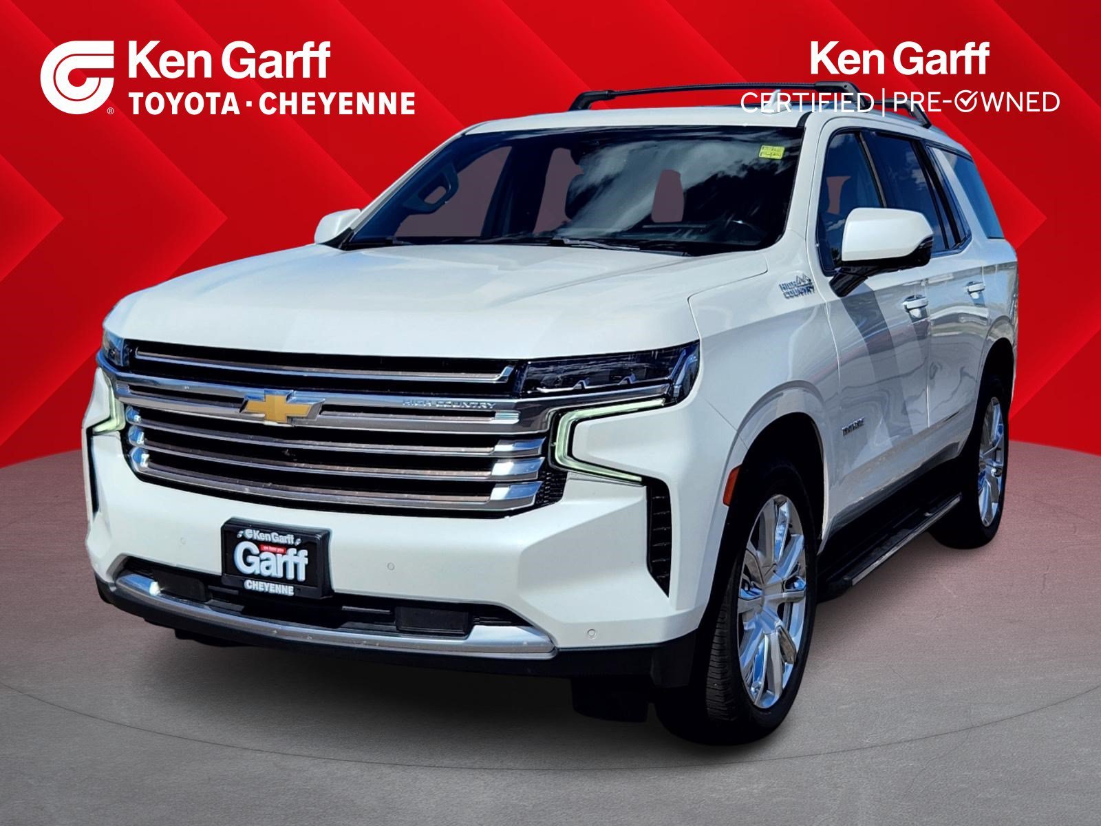 Used 2021 Iridescent Pearl Tricoat Chevrolet High Country image 1