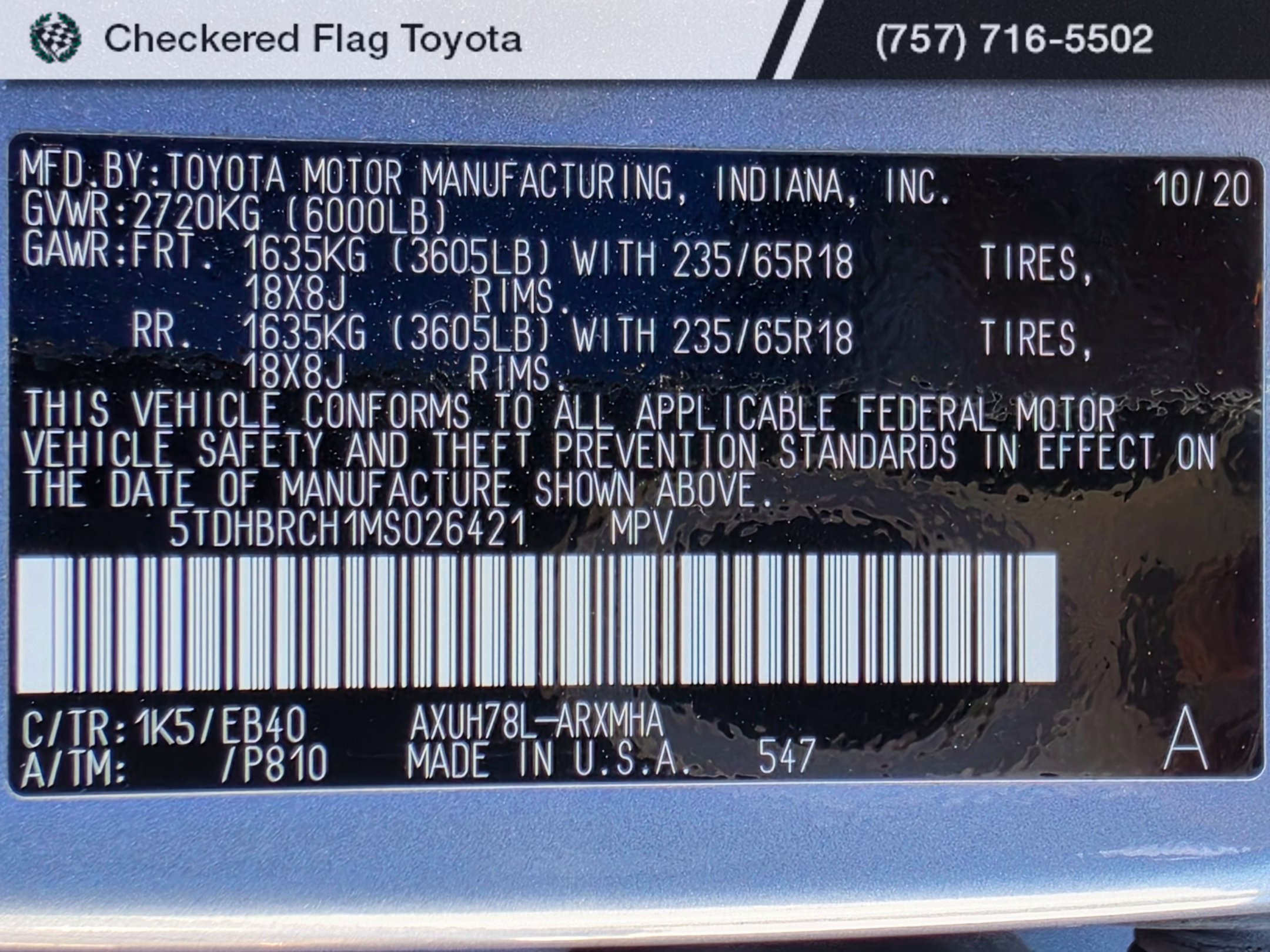 Used 2021 Moon Dust Toyota XLE image 22