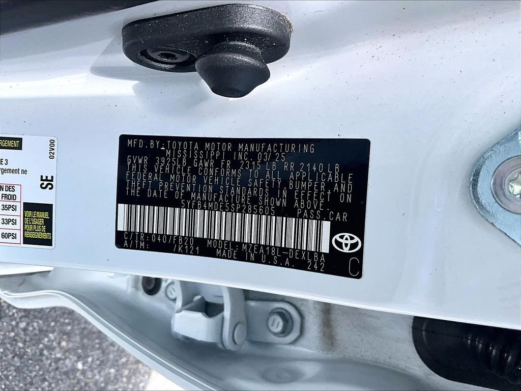Used 2025 White Toyota LE image 36