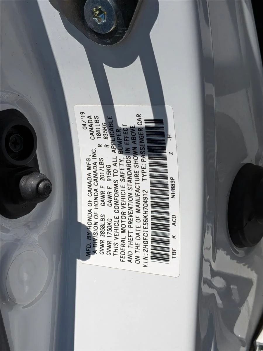 Used 2019 Platinum White Pearl Honda  image 25