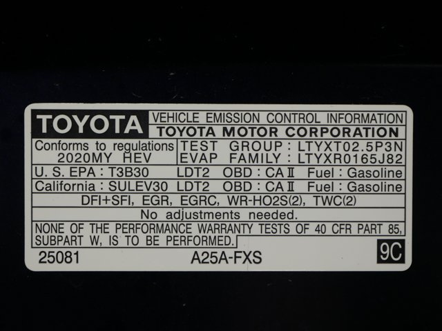 Certified Used 2020 Blue Print w/Midnight Black Roof Toyota Hybrid XSE w/ Technology Pkg & Weather Pkg image 34