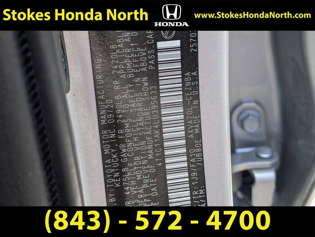 Used 2020 Silver Toyota LE image 9