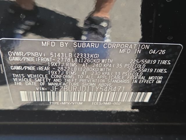 New 2026 Black Subaru Touring XT image 6