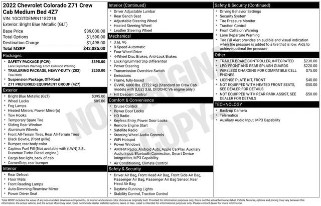 Used 2022 Bright Blue Metallic Chevrolet Z71 image 5