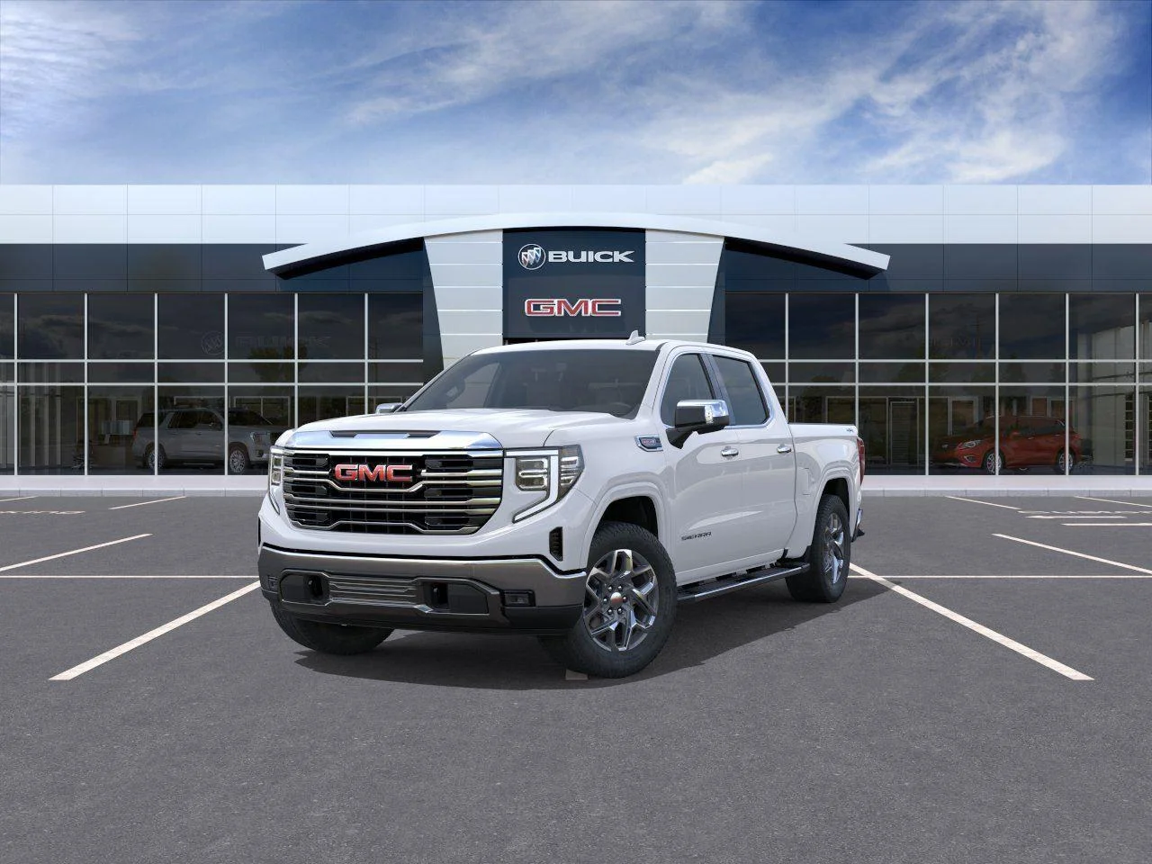 New 2026 Glacier White Tricoat GMC SLT image 8