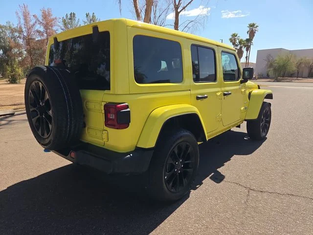 Used 2024 Yellow Jeep Sahara 4xe image 3