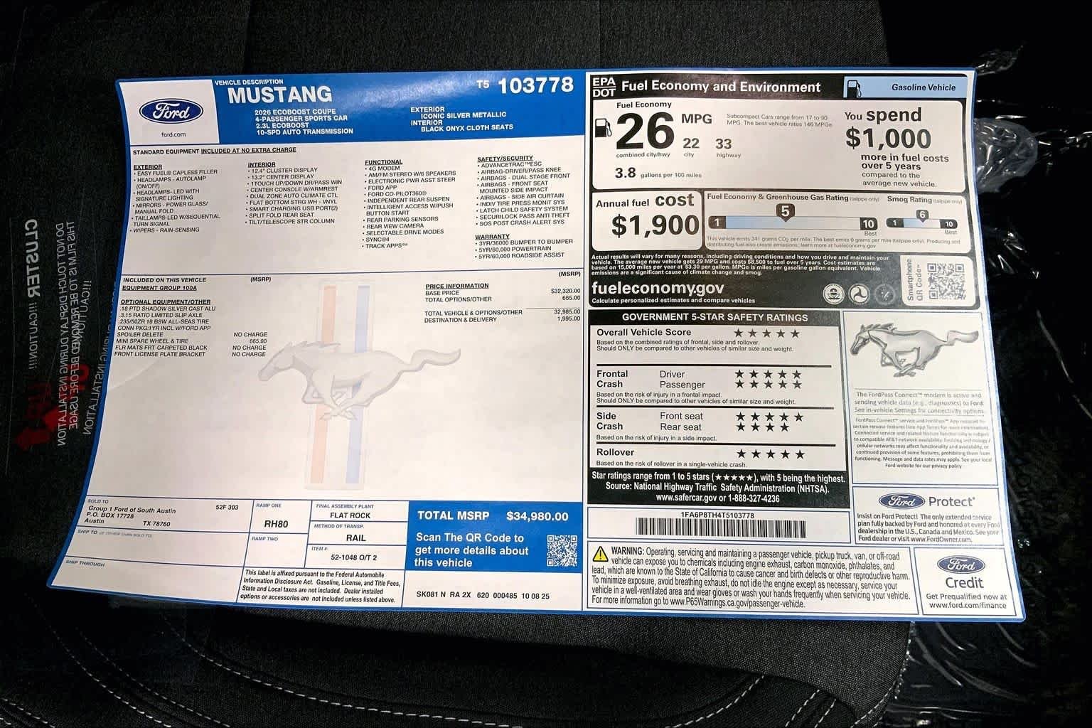 New 2026 Iconic Silver Metallic Ford EcoBoost® Fastback image 21