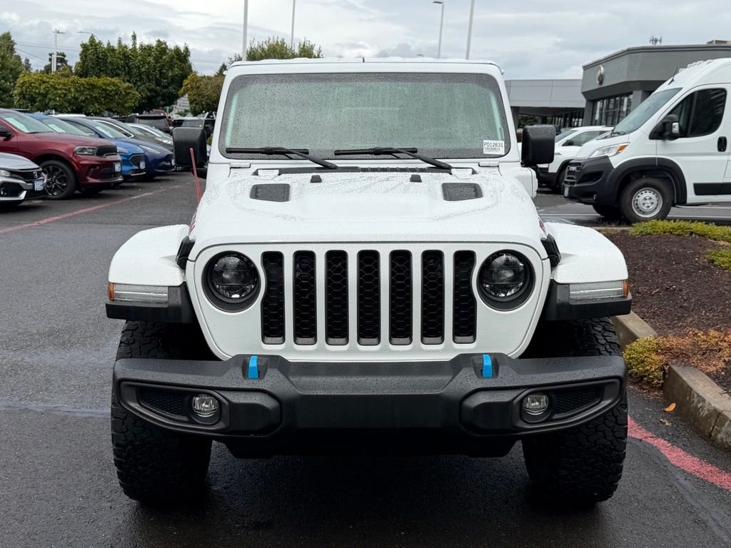 Used 2023 Bright White Clearcoat Jeep Rubicon 4xe image 3