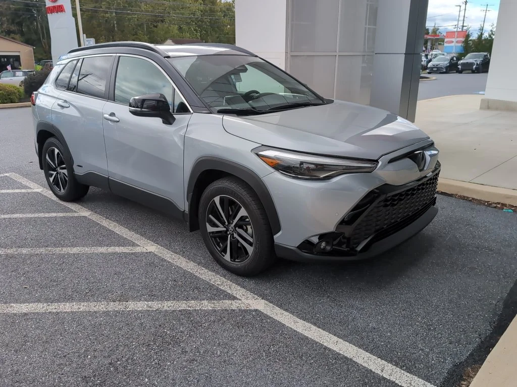 Used 2024 Silver Toyota Hybrid XSE image 2