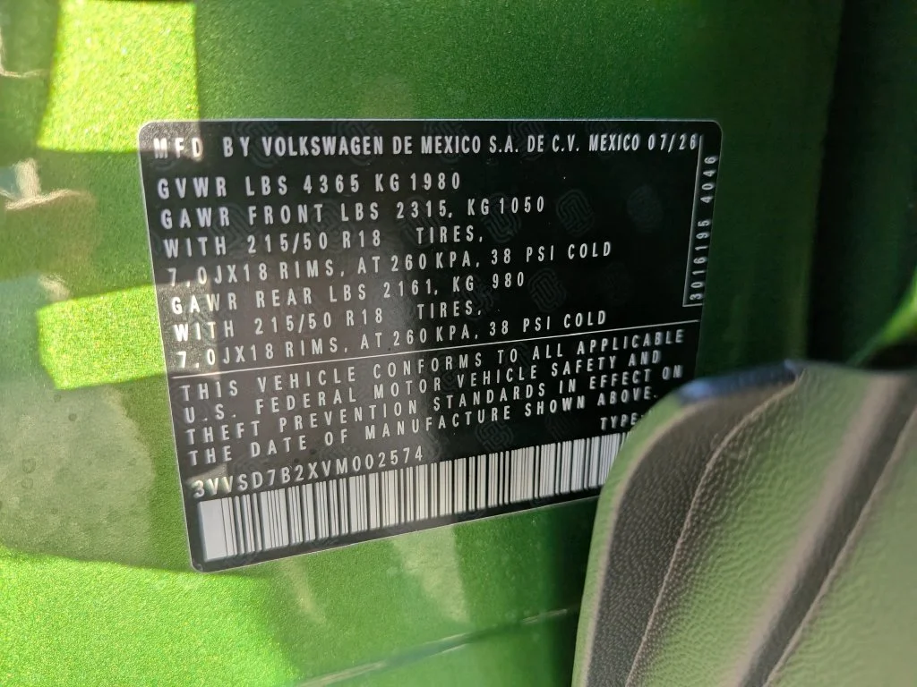 New 2027 Green Volkswagen 1.5T SE image 35