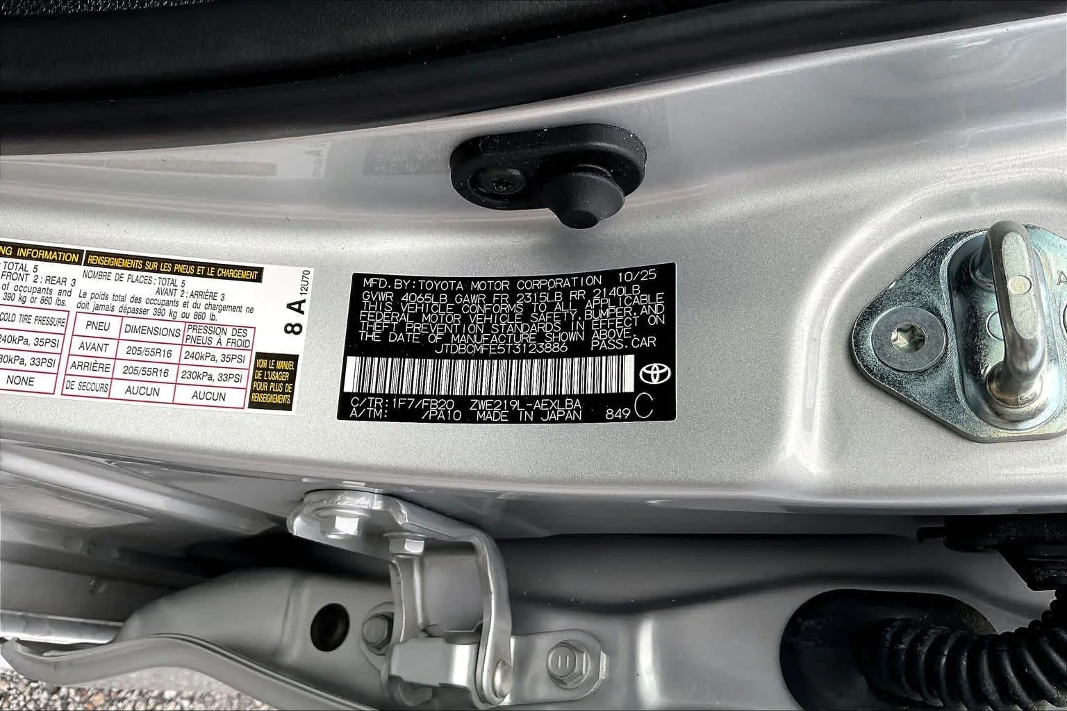 Used 2026 Classic Silver Metallic Toyota Hybrid LE image 33