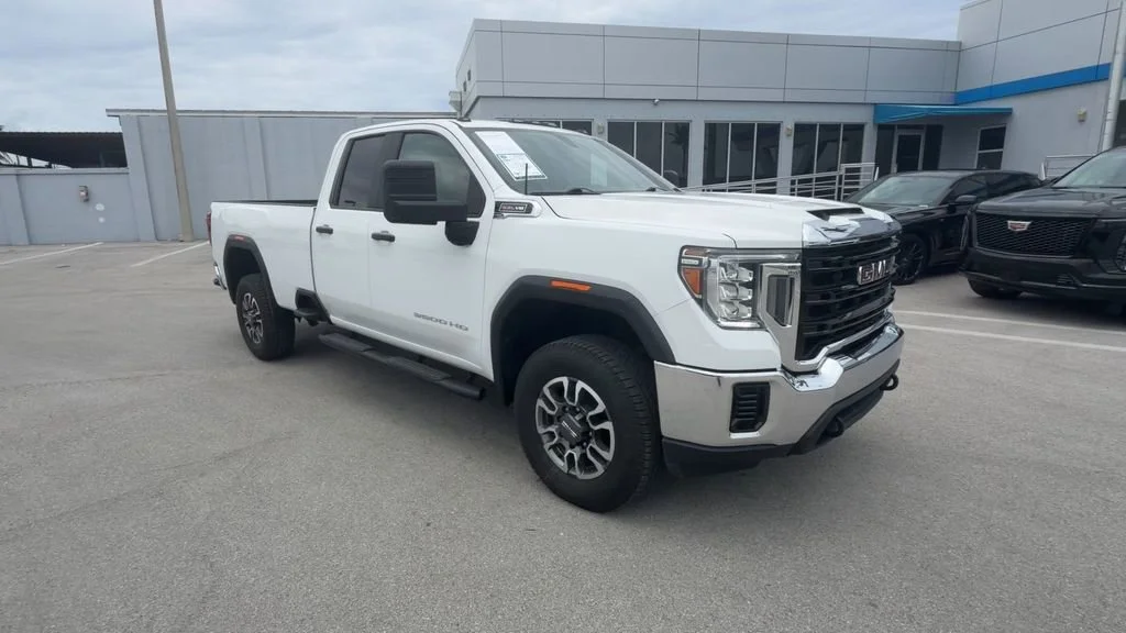 Used 2021 SUMMIT WHITE GMC 2WD Double Cab Long Bed image 2