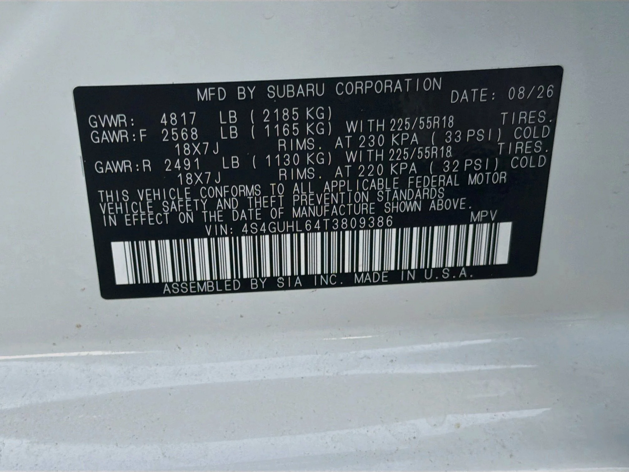 New 2026 Crystal White Pearl Subaru Limited image 40