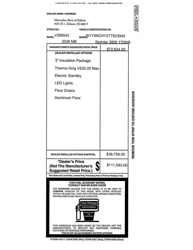 New 2026 Arctic White Mercedes-Benz Cargo 170 WB image 4