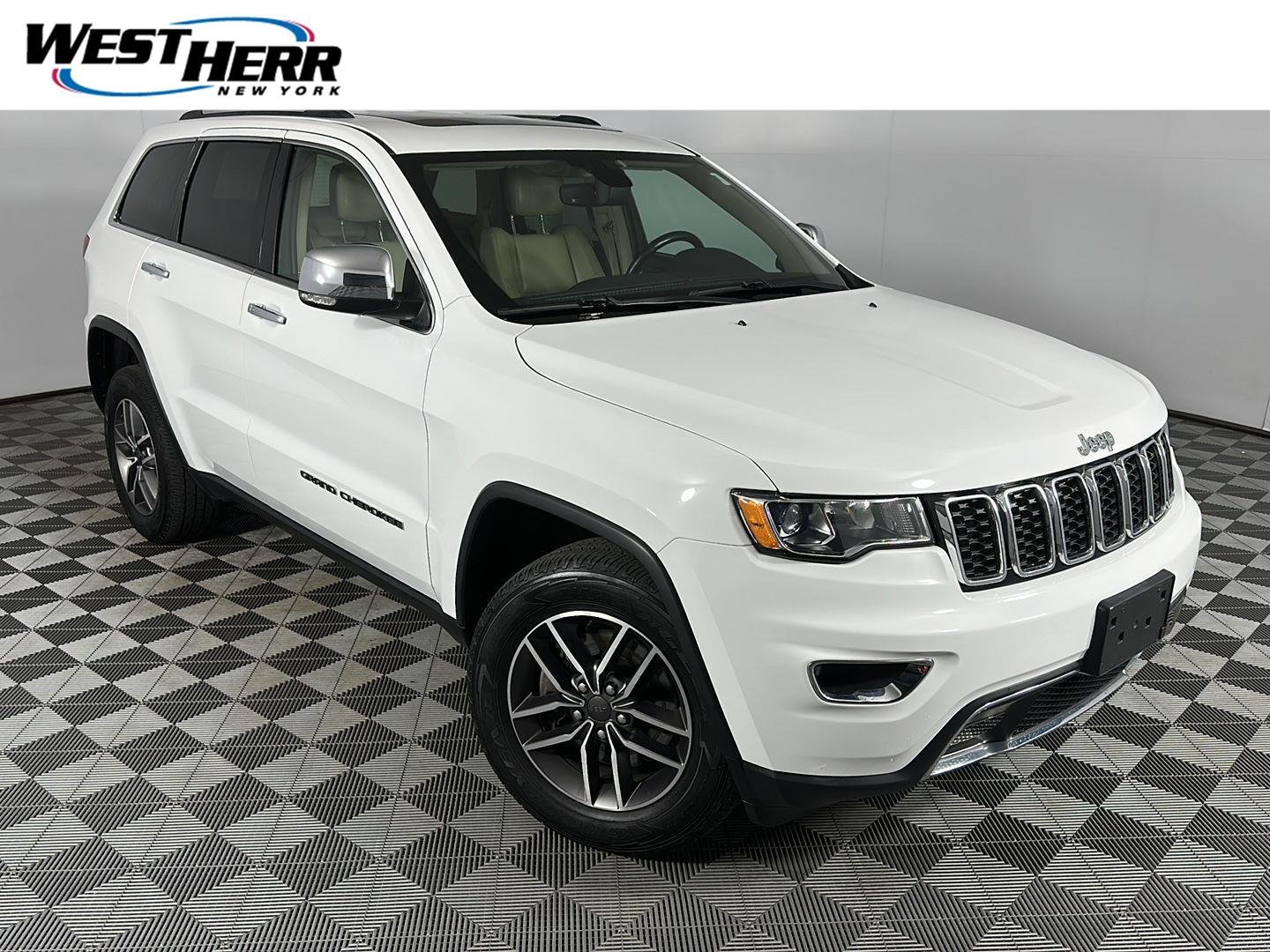Used 2021 Bright White Clearcoat Jeep Limited image 1