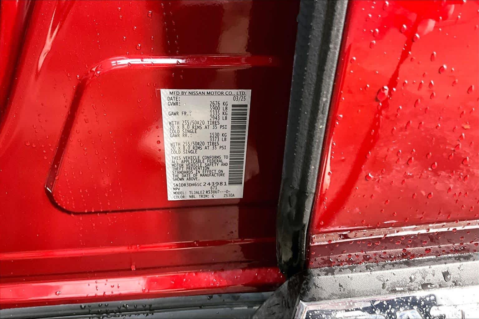 Used 2025 Scarlet Ember Tintcoat Nissan Platinum image 34