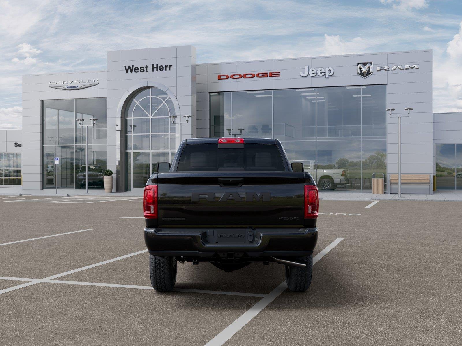New 2027 Diamond Black Crystal Pearl-Coat Exterior Paint RAM Big Horn image 7