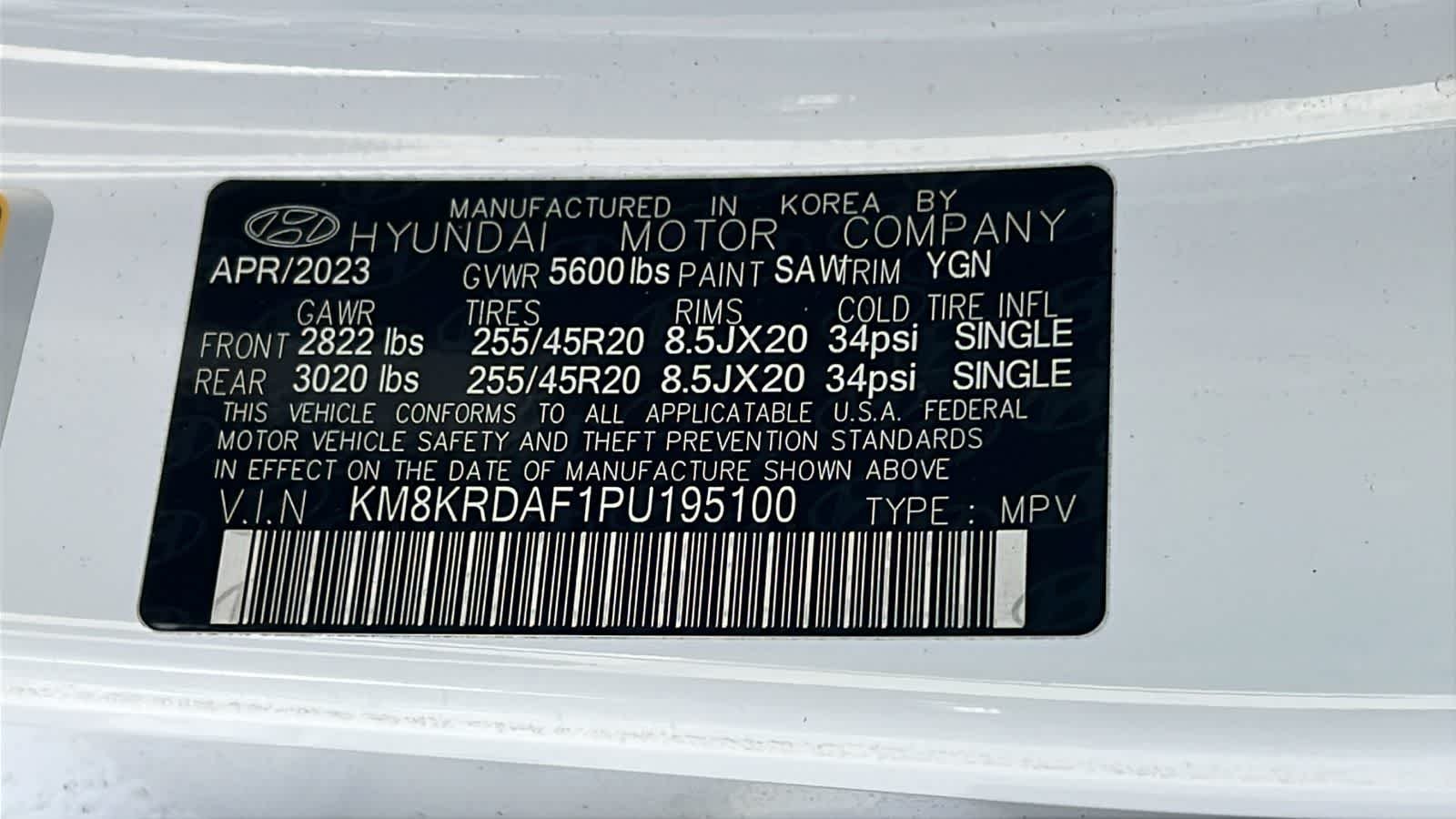 Certified Used 2023 Atlas White Hyundai Limited image 30