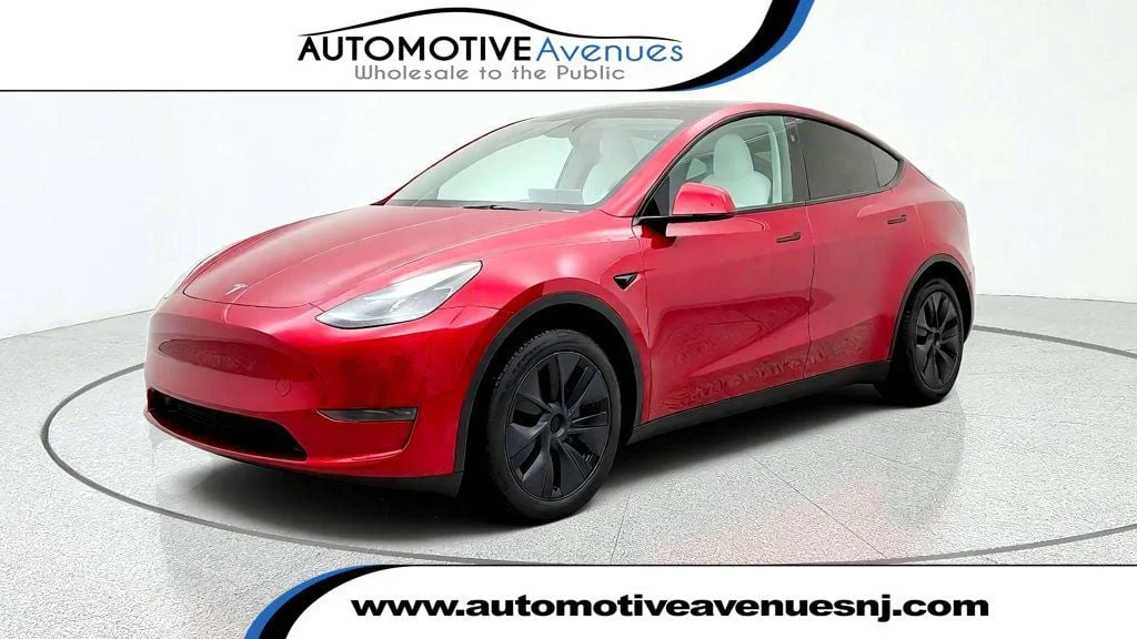 Used 2024 Ultra Red Tesla Long Range AWD w/ Premium White Interior image 1