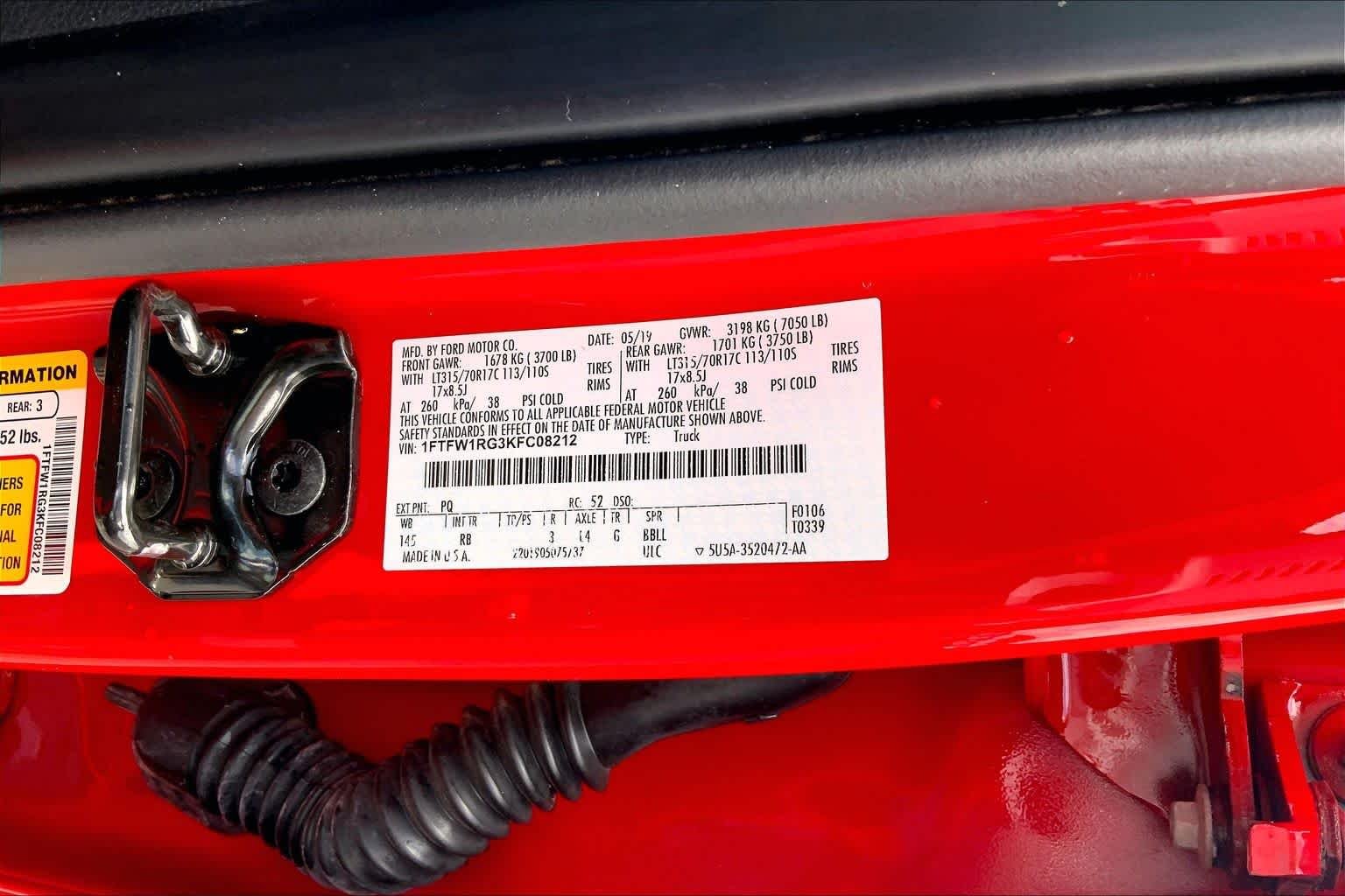 Used 2019 Race Red Ford Raptor image 37