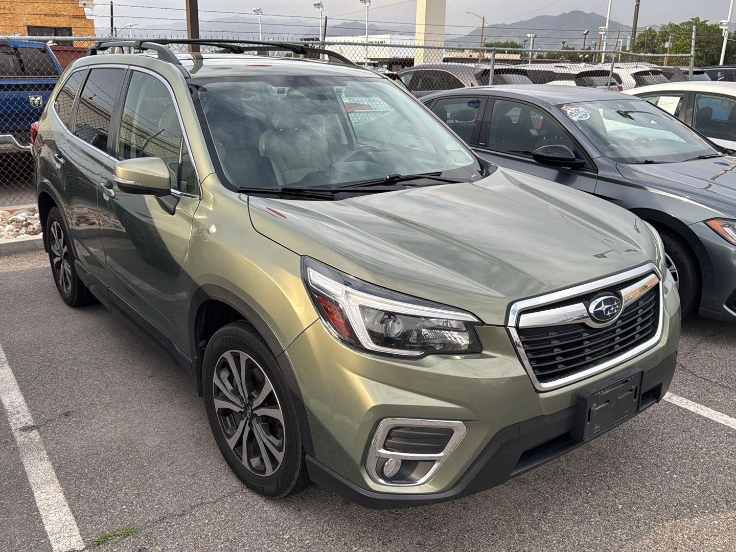 Used 2021 Jasper Green Metallic Subaru Limited image 2