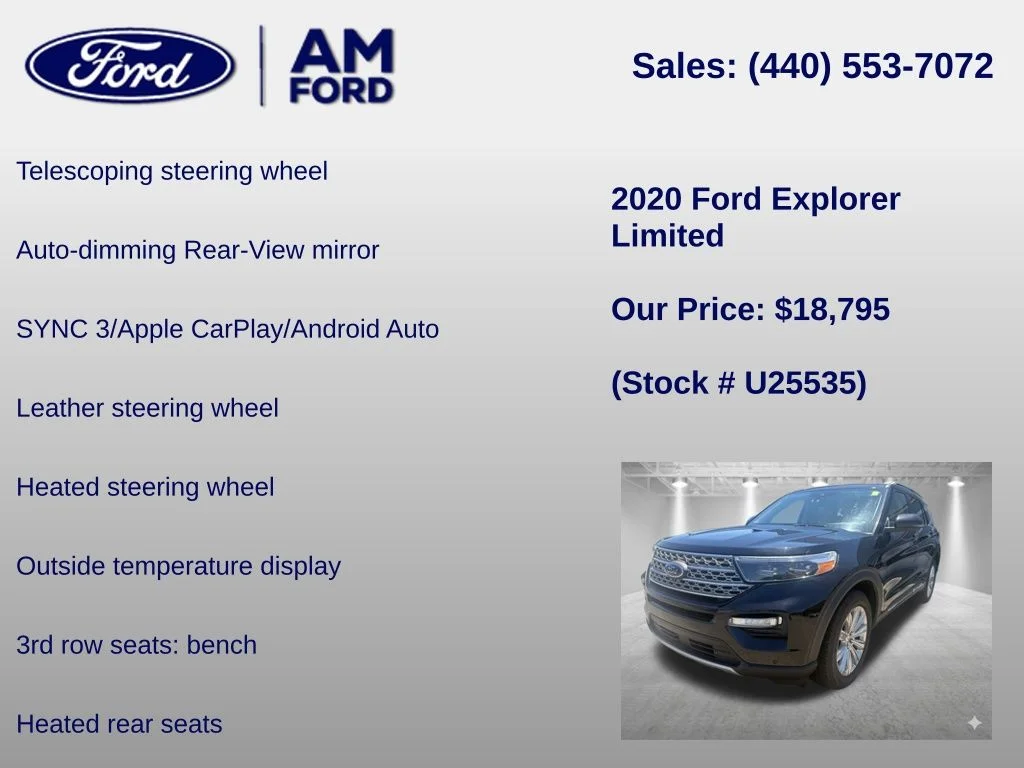 Certified Used 2020 Black Metallic Ford Limited image 24