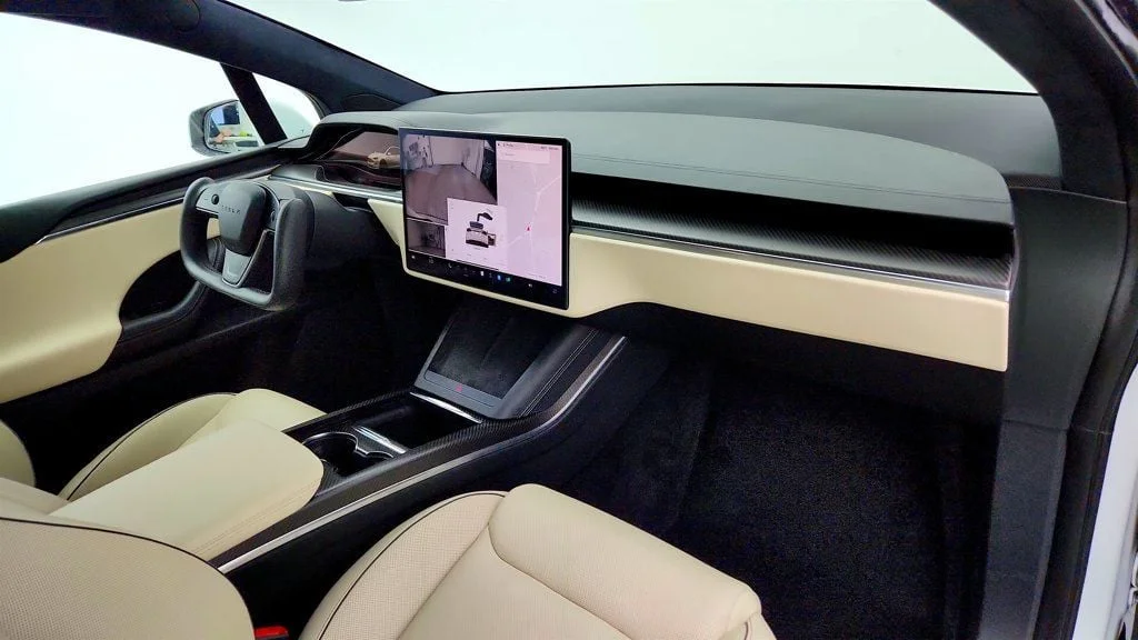 Used 2022 Pearl White Multi-Coat Tesla Plaid AWD w/ 22