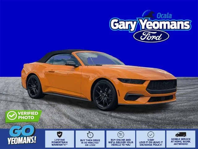 New 2026 Orange Fury Metallic Tri-coat Ford EcoBoost® Convertible image 1