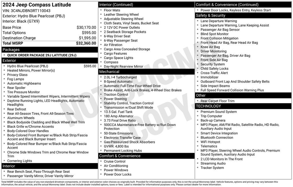 Used 2024 Blue Jeep Latitude image 20