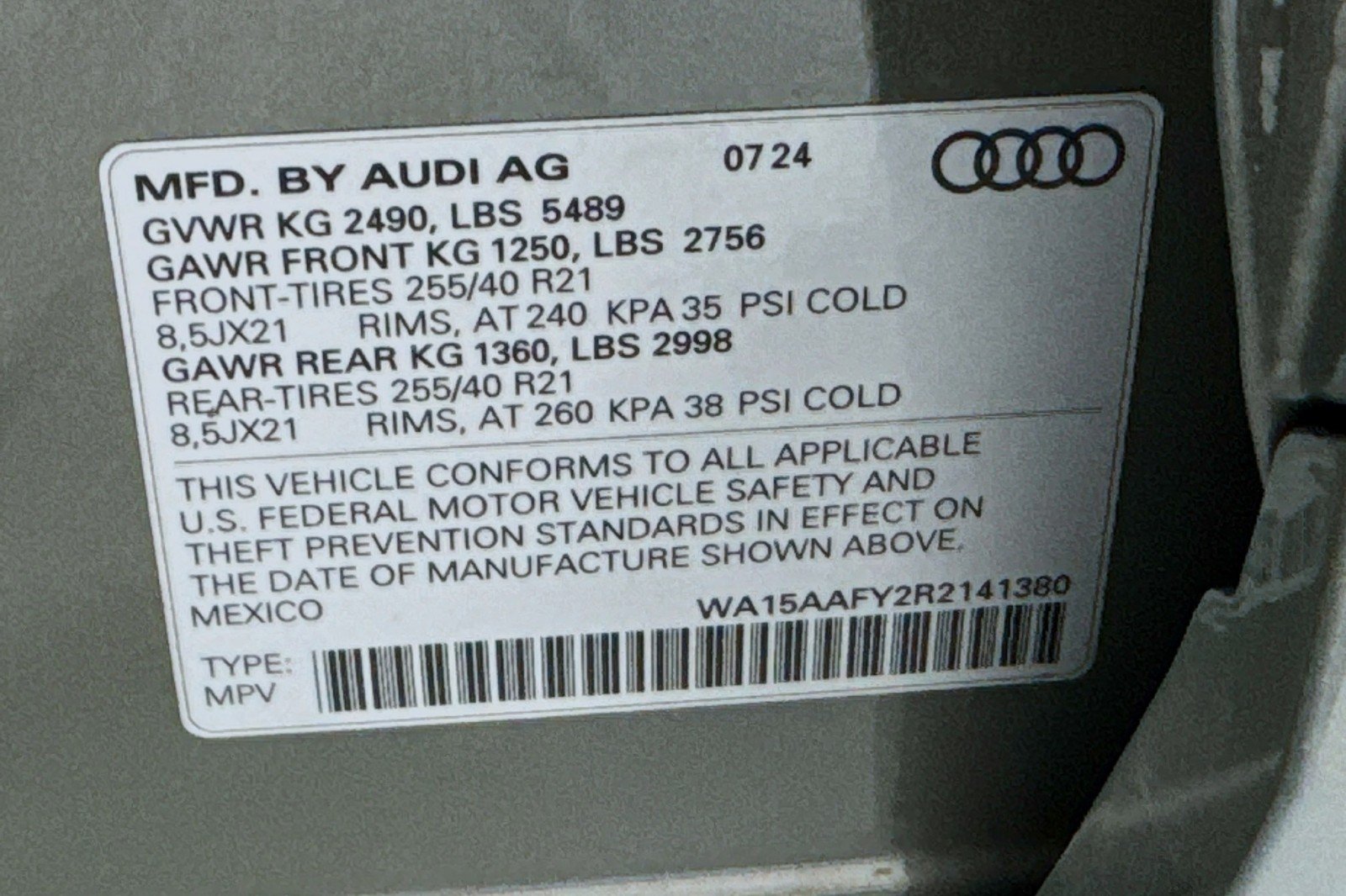 Used 2024 Chronos Gray Metallic Audi S line 45 image 25