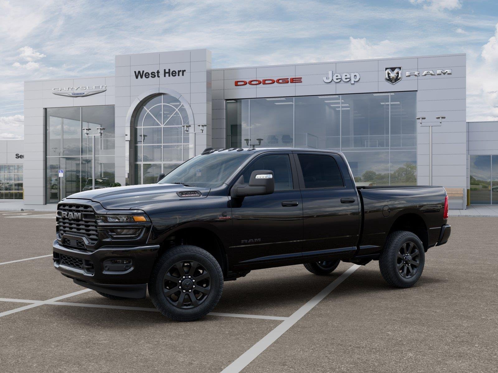 New 2027 Diamond Black Crystal Pearl-Coat Exterior Paint RAM Big Horn image 2