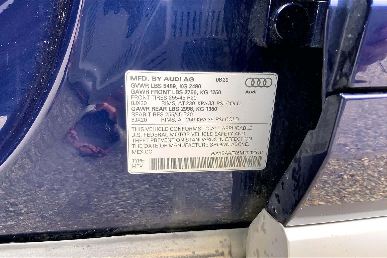 Used 2021 WHITE Audi Premium Plus image 36