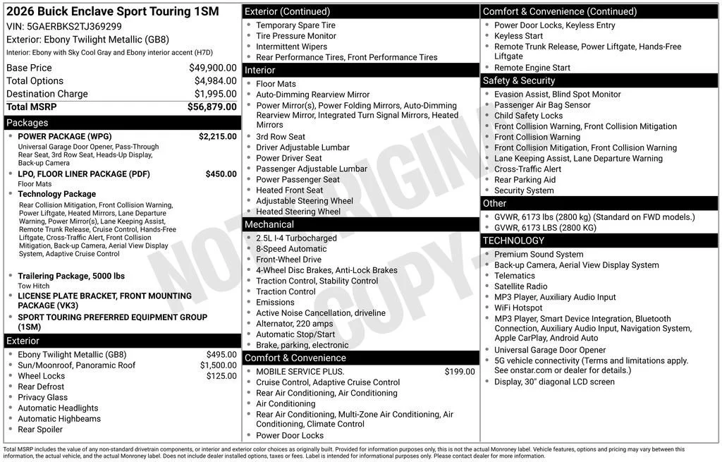 New 2026 Buick Enclave Sport Touring, photo 47