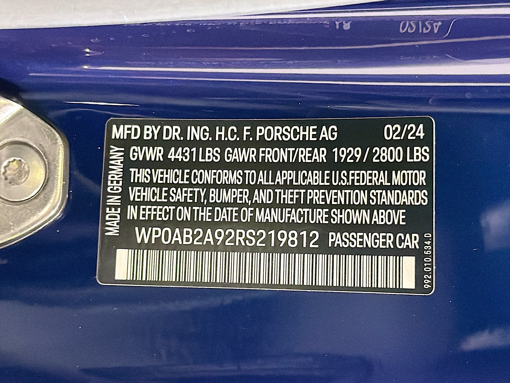 Certified Used 2024 Gentian Blue Metallic Porsche Carrera 4 GTS image 41