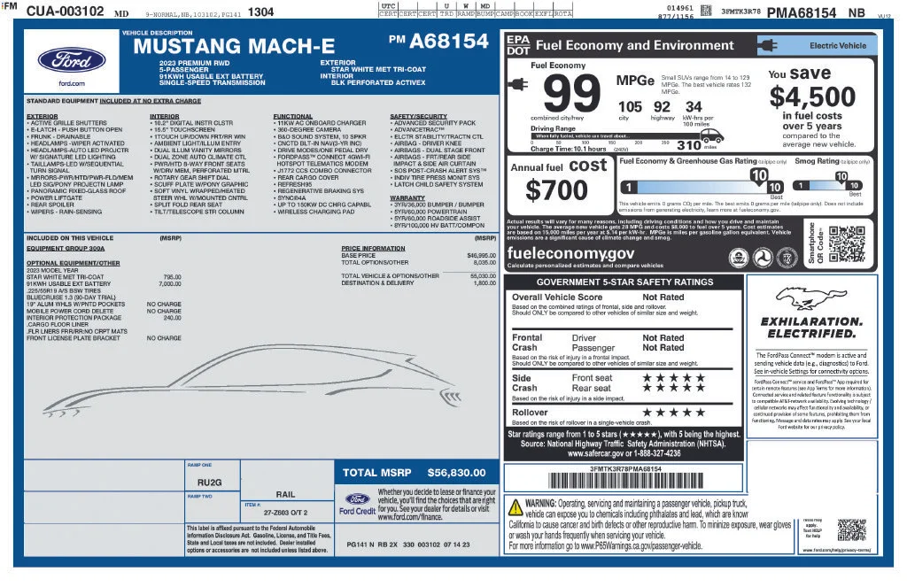 Used 2023 White Ford Premium image 16